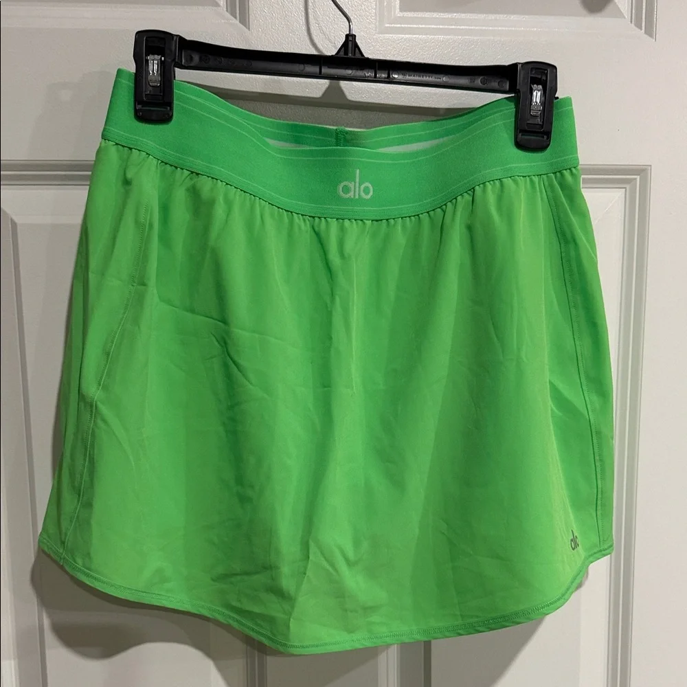 Alo Green Glow Tennis Skirt